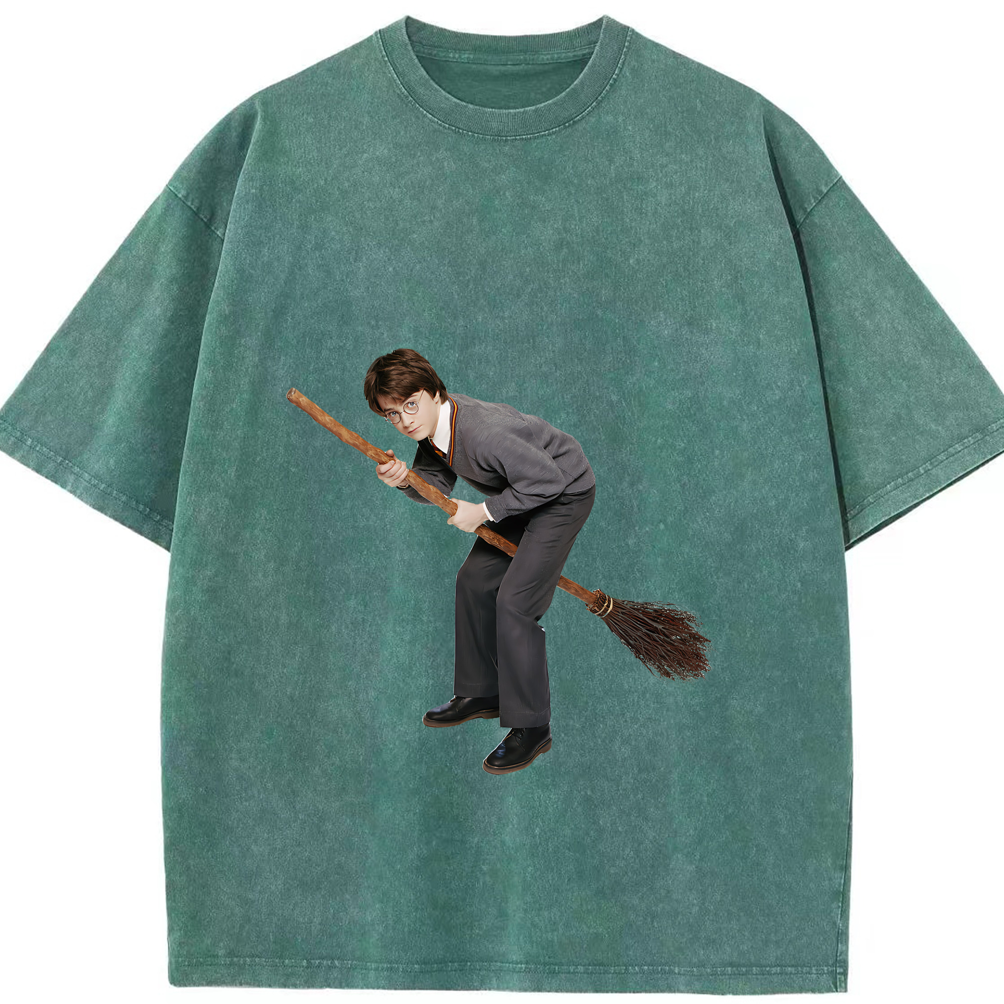 （画像用） Harry Potter ハリー・ポッターシリーズ 綿100% ヴィンテージ風 半袖Tシャツ（フロントプリント）